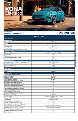 Catálogo Hyundai | Hyundai KONA ELECTRICA LIMITED AT | 19/9/2023 - 19/9/2024