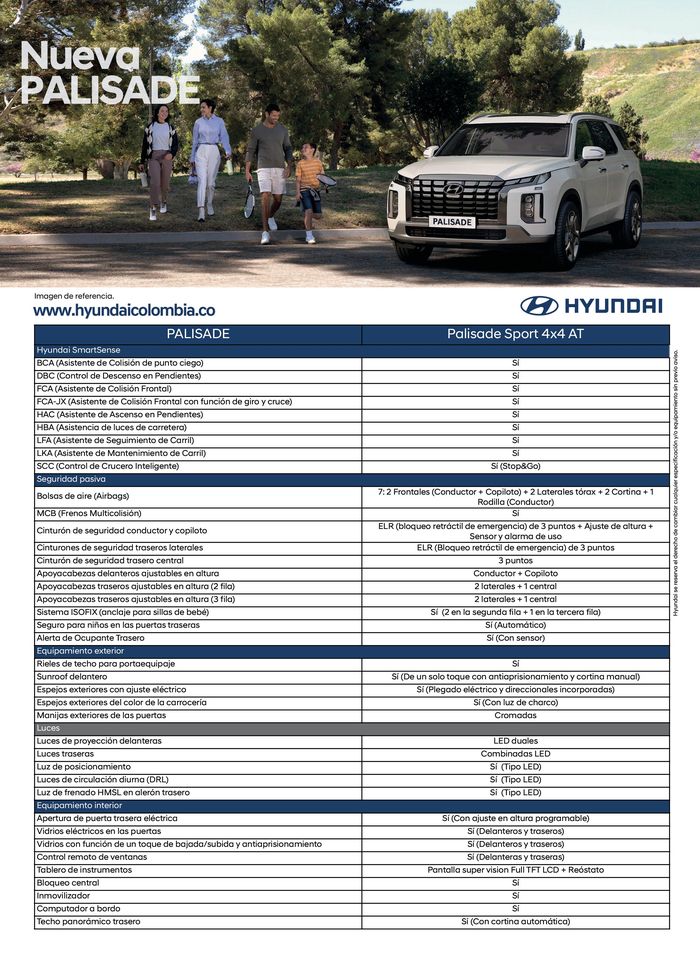 Catálogo Hyundai | Hyundai PALISADE SPORT 4X4 AT | 19/9/2023 - 19/9/2024