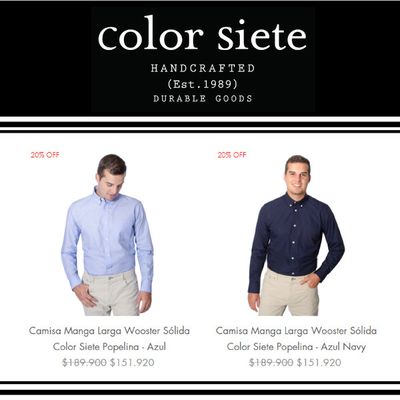 Ofertas de Ropa y Zapatos en Cartagena | Color siete novedades de Color Siete | 20/9/2023 - 24/10/2023
