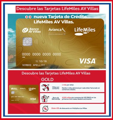 Ofertas de Bancos y Seguros en Cartagena | Tarjetas Life Miles de Banco AV Villas | 20/9/2023 - 10/12/2023