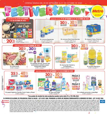 Catálogo Metro en Girardota | FESTIVERSARIO METRO  | 28/9/2023 - 1/10/2023