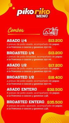 Ofertas de Restaurantes en Barranquilla | Menù Piko Riko de Piko Riko | 29/9/2023 - 31/12/2023