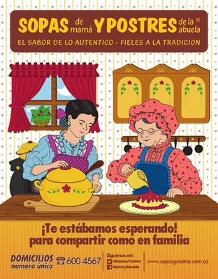 Ofertas de Restaurantes en Bogotá | Carta menú Sopas de mamá y Postres de la abuela de Sopas y Postres | 29/9/2023 - 31/12/2023