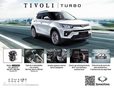Ofertas de Carros, Motos y Repuestos en Duitama | Ssangyong Tivoli Turbo 2024 de Ssangyong | 4/10/2023 - 4/10/2024