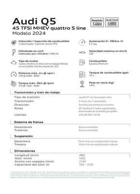 Catálogo Audi en Bogotá | Audi Q5 45 TFSI quattro S line (MY 2024) | 9/11/2023 - 8/11/2024