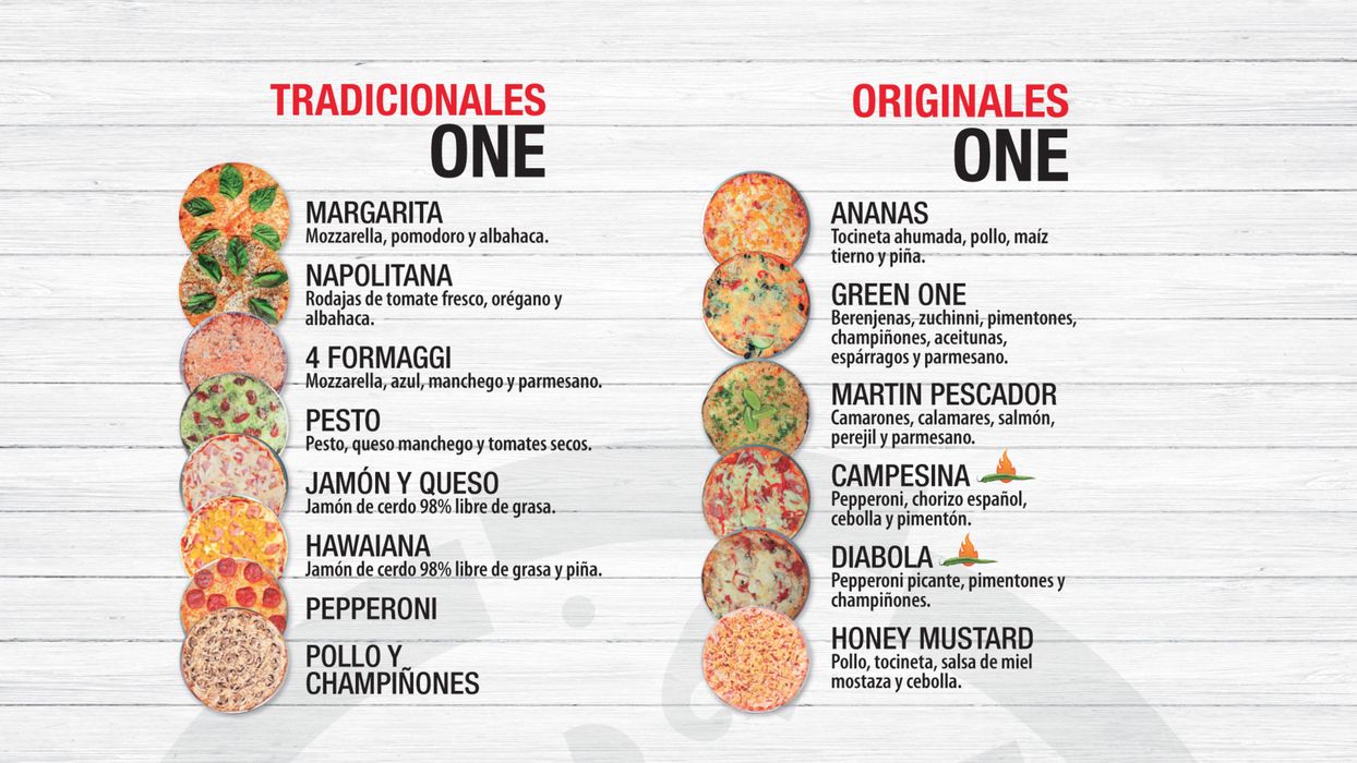 Catálogo One Pizzeria en Bogotá | Menù One Pizzeria | 15/11/2023 - 15/5/2024