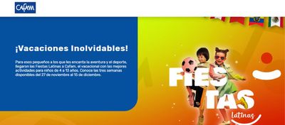 Catálogo Cafam | ¡Vacaciones Inolvidables! | 27/11/2023 - 15/12/2023