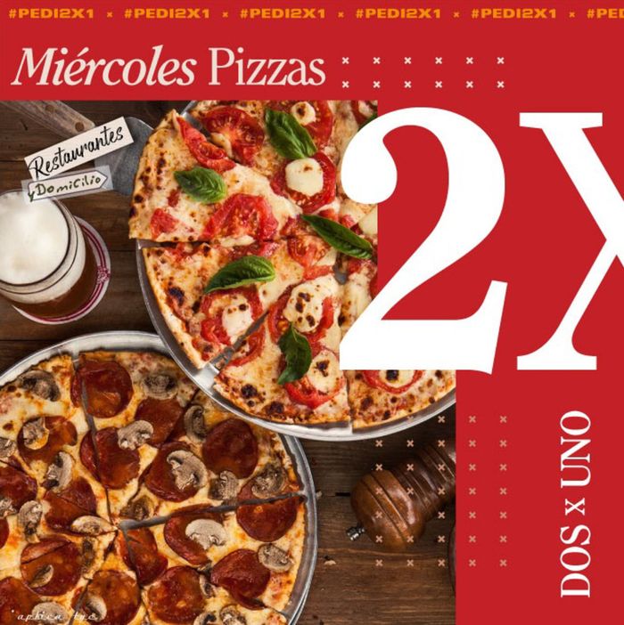 Catálogo Pizzas Piccolo en Envigado | Miércoles de Pizzas DOSxUNO | 1/12/2023 - 30/6/2024