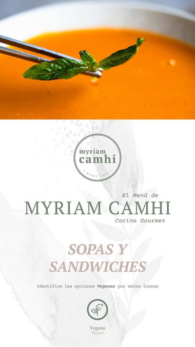 Ofertas de Restaurantes en Madrid | Menú Digital 93 sopas-sandwch de Miryam Camhi | 25/1/2024 - 31/5/2024