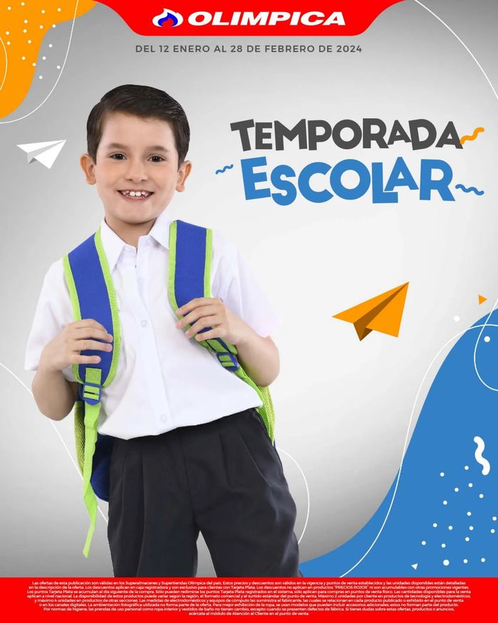 Catálogo Olímpica en Bogotá | Temporada Escolar | 2/2/2024 - 28/2/2024