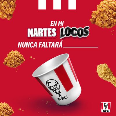 Ofertas de Restaurantes en Bogotá | Martes en mi locos  de KFC | 6/2/2024 - 10/4/2024