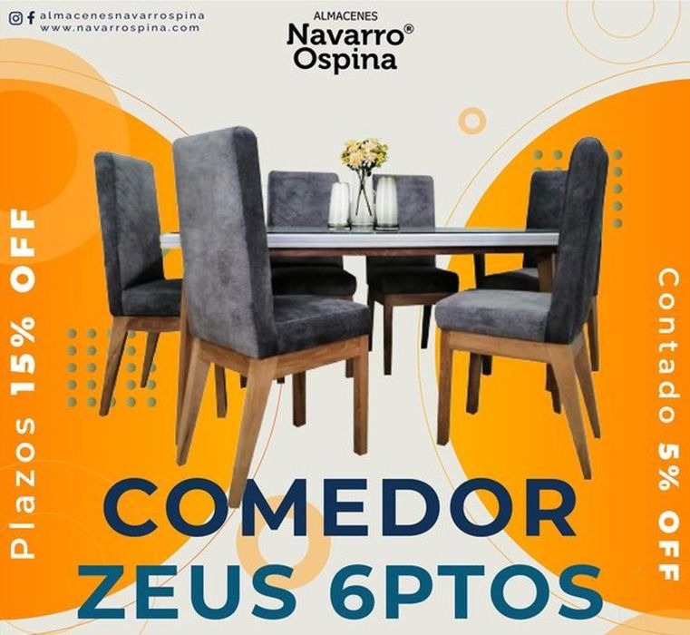 Catálogo Almacenes Navarro Ospina | Comedor Zeus 6ptos | 12/2/2024 - 29/2/2024