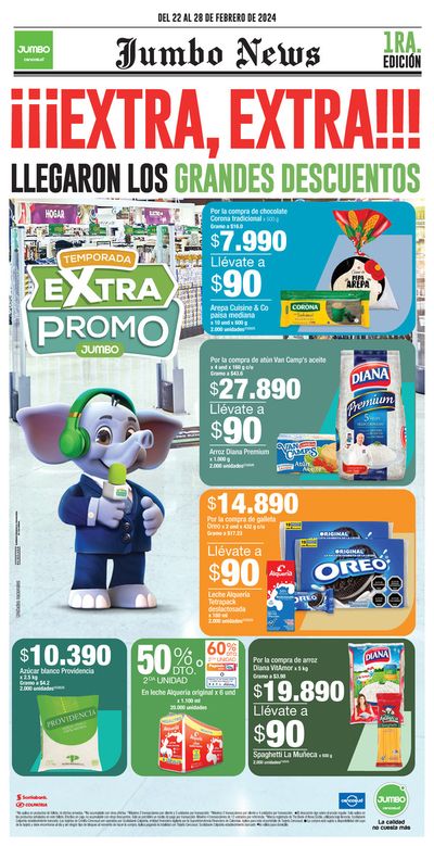 Ofertas de Supermercados en Barranquilla | EXTRA PROMO JUMBO  de Jumbo | 22/2/2024 - 29/2/2024