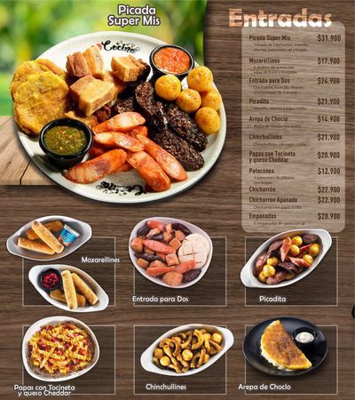 Ofertas de Restaurantes en Mosquera Cundinamarca | Menu Mis carnes de Mis Carnes | 23/2/2024 - 30/6/2024