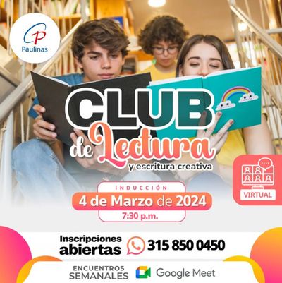 Ofertas de Libros y Cine en Medellín | Club de lectura de Librerías Paulinas | 28/2/2024 - 4/3/2024