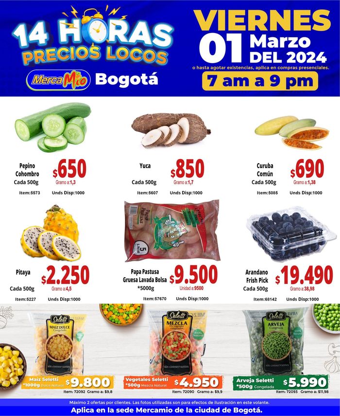 Catálogo MercaMío | 14 horas precios locos | 1/3/2024 - 1/3/2024