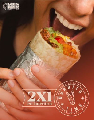 Ofertas de Restaurantes en Sabaneta | 2X1 en burritos de Barrita Burrito | 4/3/2024 - 4/4/2024