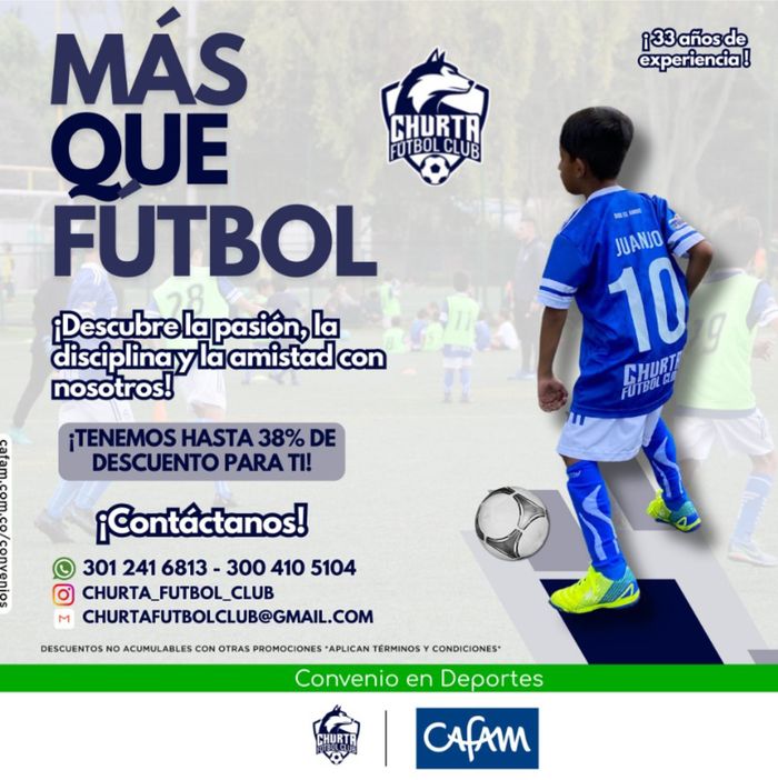 Catálogo Cafam en Bogotá | Escuela Churta Fútbol Club | 4/3/2024 - 4/4/2024
