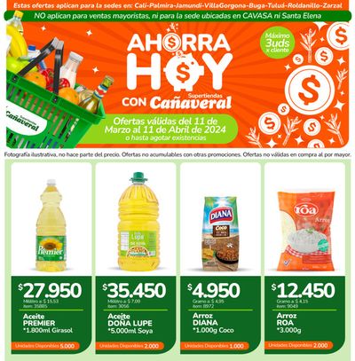Ofertas de Supermercados en Zarzal | Ahorra Hoy con Canaveral de Supertiendas Cañaveral | 12/3/2024 - 11/4/2024