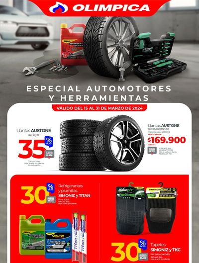 Catálogo Olímpica en Cúcuta | ESPECIAL AUTOMOTORES Y HERRAMIENTAS | 18/3/2024 - 31/3/2024