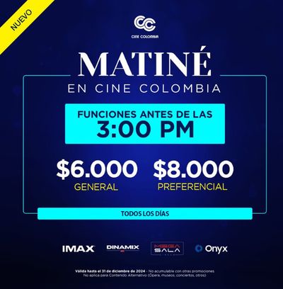 Ofertas de Libros y Cine en Cali | Precios increíbles de Cine Colombia | 18/3/2024 - 31/12/2024