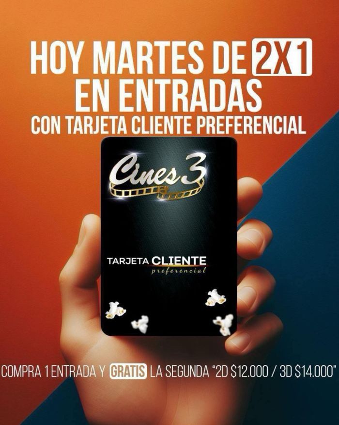 Catálogo Cines3 |  2x1 en Entradas | 18/3/2024 - 18/4/2024