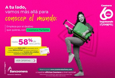 Ofertas de Viajes en Bogotá | Hasta 58% de descuento de Coomeva | 18/3/2024 - 31/3/2024