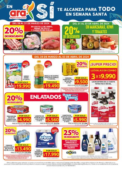 Ofertas de Supermercados en Madrid | 20% de descuento de Ara | 28/3/2024 - 3/4/2024
