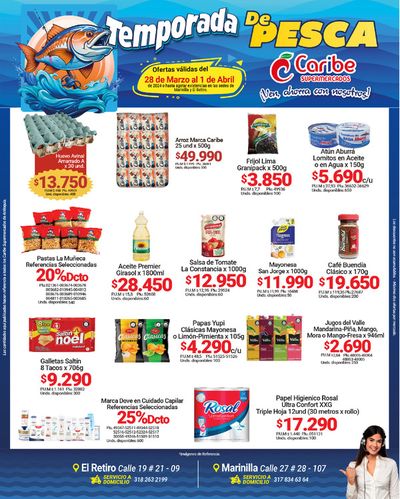 Catálogo Caribe Supermercados en Retiro | Temporada de pesca  | 28/3/2024 - 1/4/2024