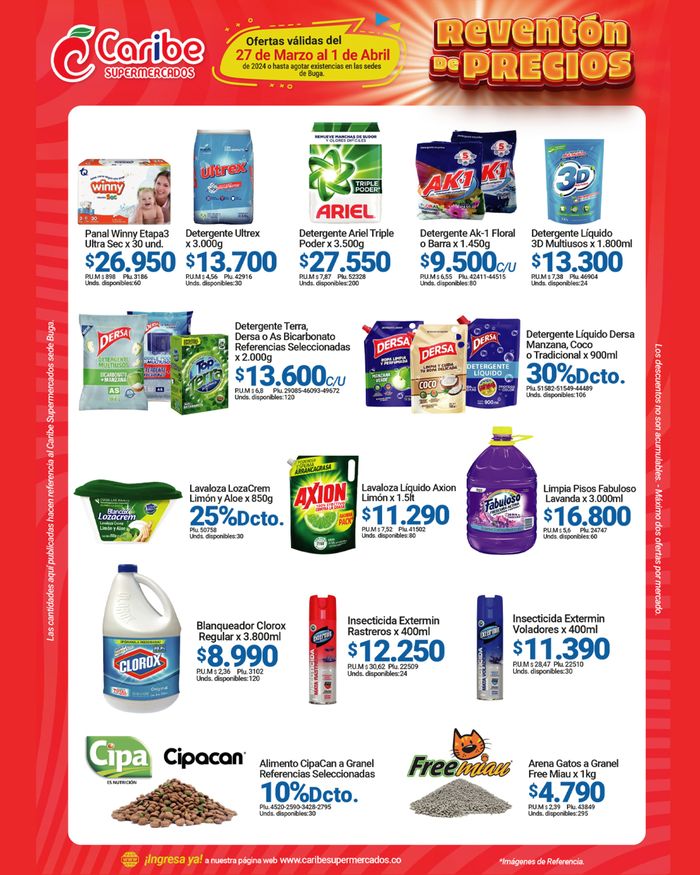 Catálogo Caribe Supermercados en Palmira | Reventon de precios  | 28/3/2024 - 1/4/2024