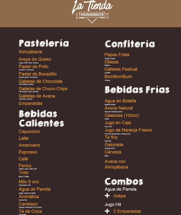 Catálogo Armadillo en Bogotá | Menù Armadillo -La Tienda Monserrat | 5/4/2024 - 31/8/2024