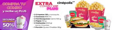 Ofertas de Libros y Cine en Medellín | Combo vip plus de Cinépolis | 5/4/2024 - 30/4/2024