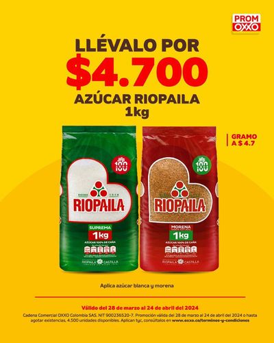 Ofertas de Supermercados en Piedecuesta | Promos Especiales Oxxo de Oxxo | 8/4/2024 - 24/4/2024