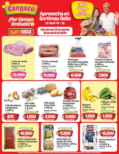 Ofertas de Supermercados en Chía | Ma variedad, mas descuentos! de Surtimax | 12/4/2024 - 16/4/2024