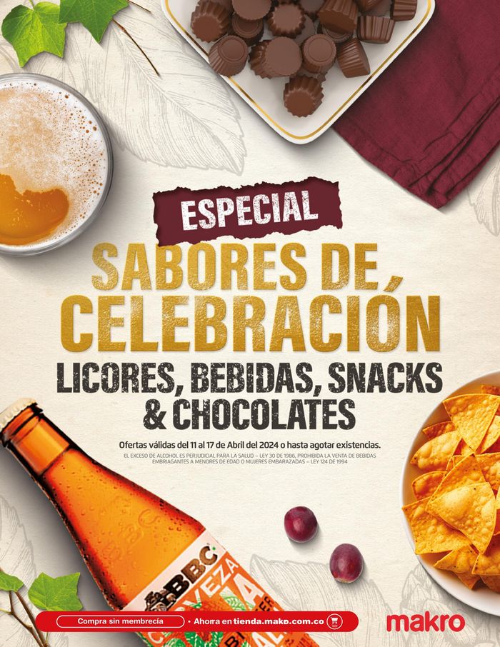 Catálogo Makro en Pereira | Especiales sabores de celebracion | 16/4/2024 - 17/4/2024