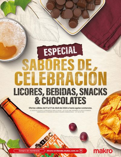 Ofertas de Supermercados en Montería | Especiales sabores de celebracion de Makro | 16/4/2024 - 17/4/2024
