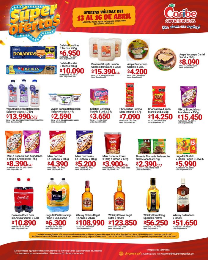 Catálogo Caribe Supermercados en Bello | Super Ofertas Caribe Supermercados | 16/4/2024 - 16/4/2024