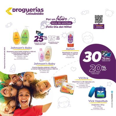Ofertas de Farmacias, Droguerías y Ópticas en Rionegro Antioquia | 30% de descuento de Droguerías Colsubsidio | 17/4/2024 - 30/4/2024