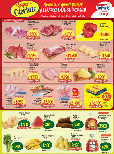 Ofertas de Supermercados en Calarcá | ¡LLÉVALO QUE SE ACABA! de Super Inter | 19/4/2024 - 21/4/2024
