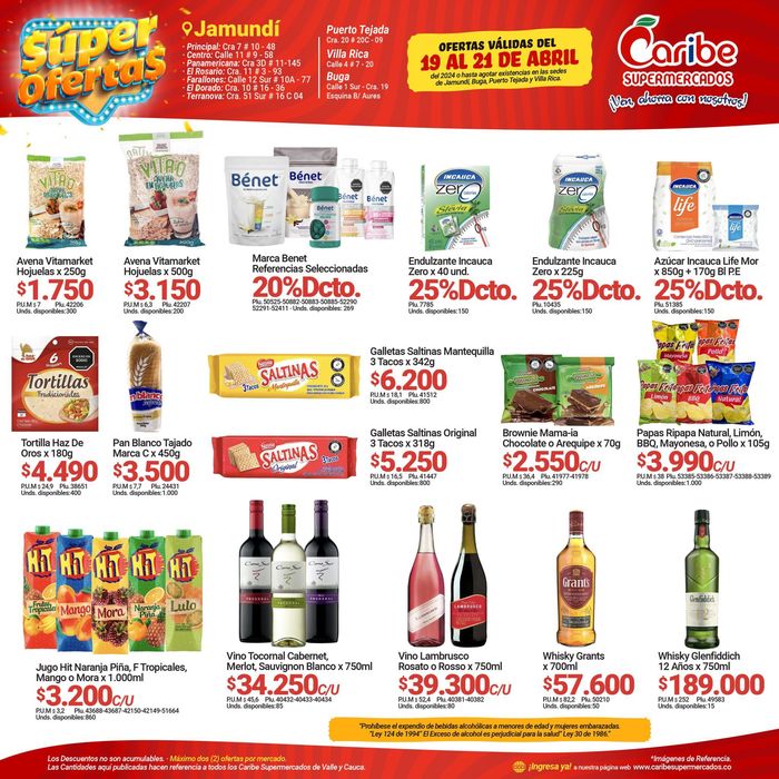 Catálogo Caribe Supermercados en Buga | Super ofertas | 19/4/2024 - 21/4/2024