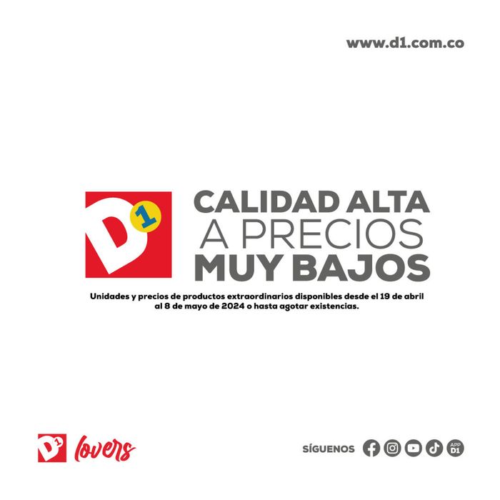 Catálogo Tiendas D1 en Quibdó | Temporada Banos | 22/4/2024 - 8/5/2024