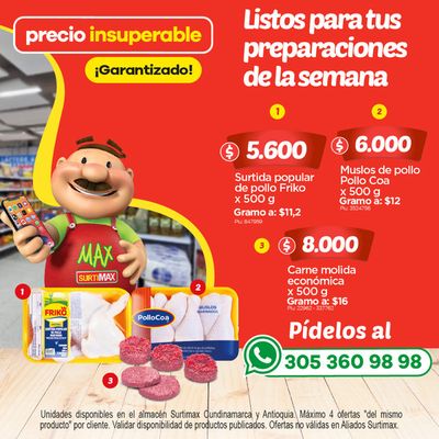 Ofertas de Supermercados en Santa Bárbara Antioquia | Ofertas Surtimax de Surtimax | 22/4/2024 - 24/4/2024