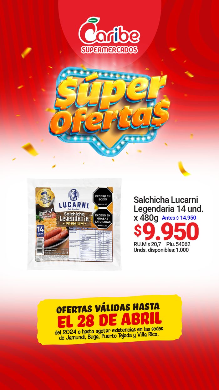 Catálogo Caribe Supermercados en Guadalajara de Buga | Super ofertas | 23/4/2024 - 28/4/2024