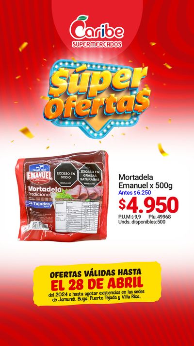Ofertas de Supermercados en Yotoco | Super ofertas de Caribe Supermercados | 23/4/2024 - 28/4/2024