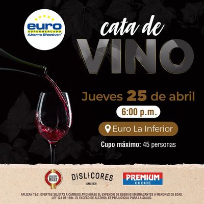 Catálogo Euro Supermercados en Montería | Cata de vino | 24/4/2024 - 25/4/2024