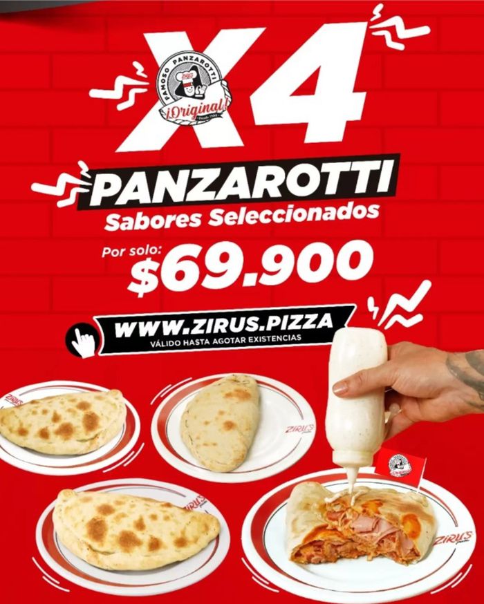 Catálogo Zirus Pizza en San Gil | Panzarotti Sabores Seleccionados | 25/4/2024 - 25/5/2024