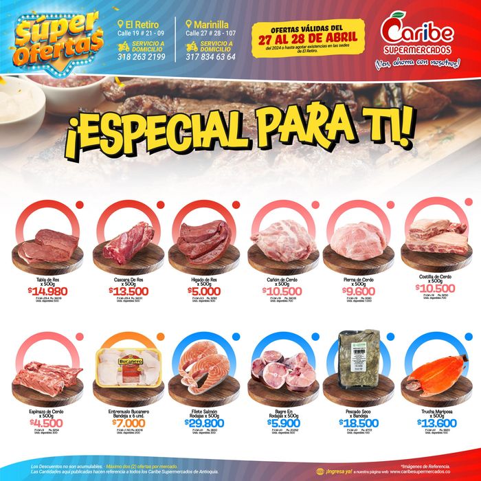 Catálogo Caribe Supermercados en Rionegro Antioquia | Super ofertas | 27/4/2024 - 28/4/2024