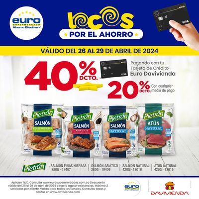 Catálogo Euro Supermercados en Itagüí | 40% DCTO | 29/4/2024 - 29/4/2024
