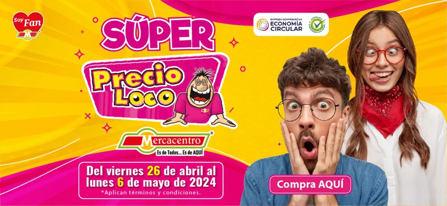 Catálogo MercaCentro en Ibagué | SUPER PRECIOS LOCOS | 29/4/2024 - 6/5/2024