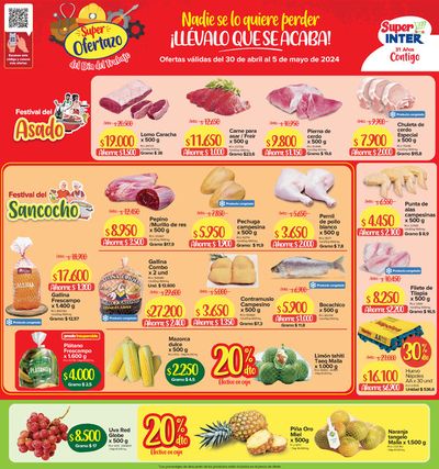 Ofertas de Supermercados en Ansermanuevo | ¡LLÉVALO QUE SE ACABA! de Super Inter | 30/4/2024 - 5/5/2024